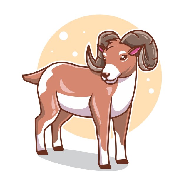 standing goat vector illustration