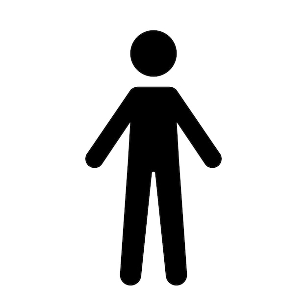 Standing human icon Vector illustration