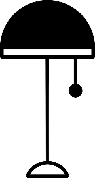 Standing Lamp vaste glyf vector illustratie