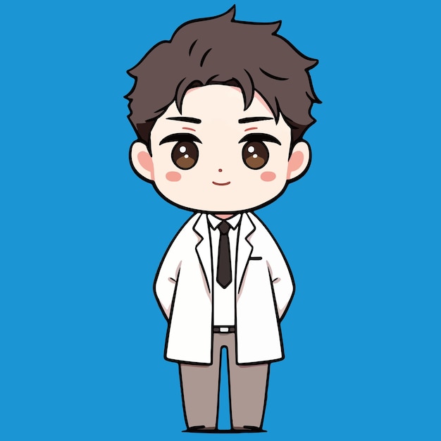 Vector a standing male doctor