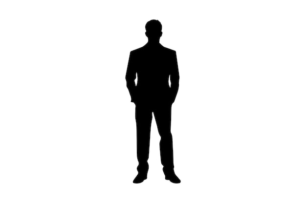 Vector standing man silhouette