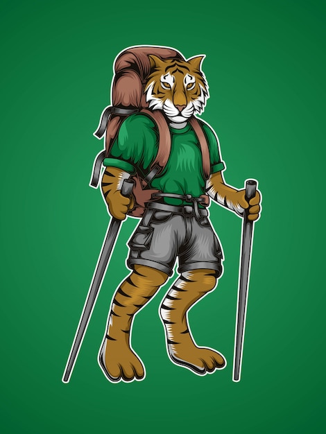 Standing tiger backpacker