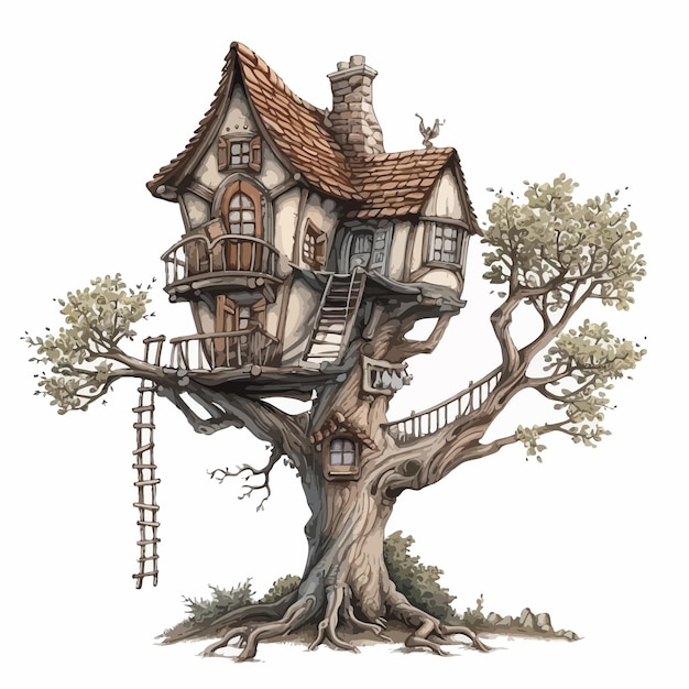 standing tree house