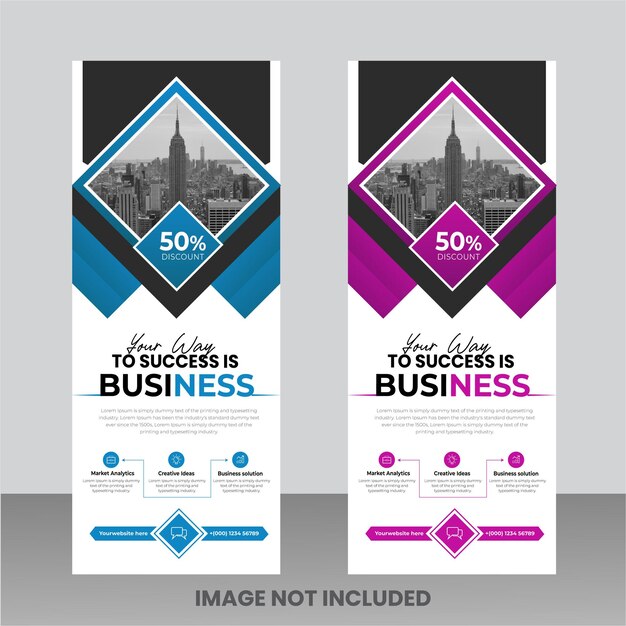 standing xbanner template and modern corporate roll up banner template