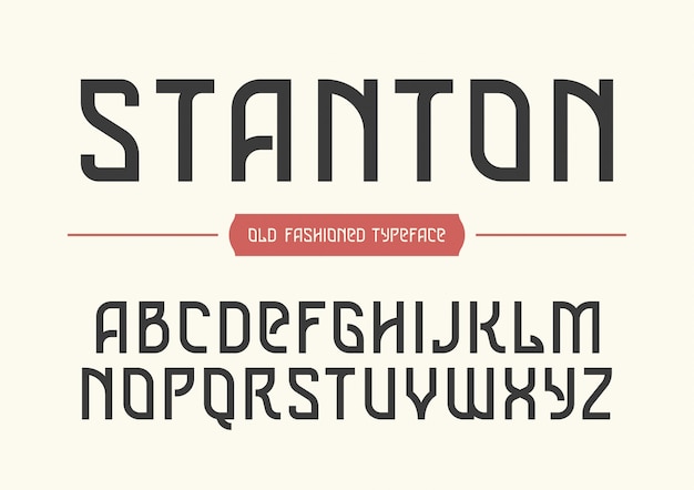 Stanton decoratief vintage retro lettertype