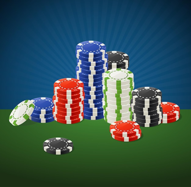 Stapel Casino Gokken Chips Stacks Vector illustratie