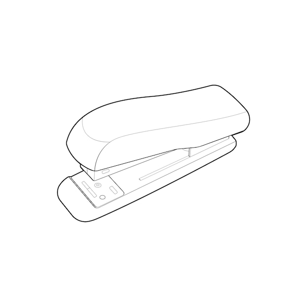 Stapler in line art vector style isolated on white background stapler in line art vector style for coloring book