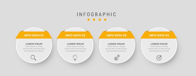 Stappen infografisch ontwerp