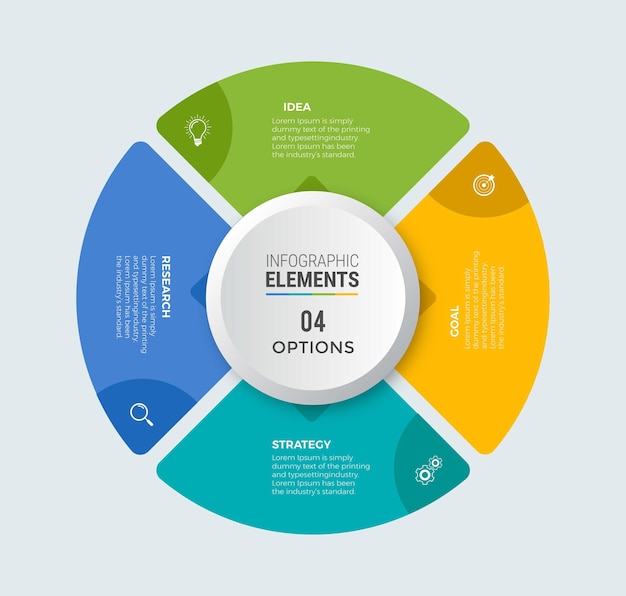 Stappen infografisch ontwerp