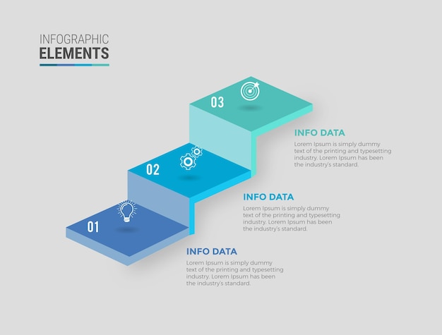 Stappen infografisch ontwerp