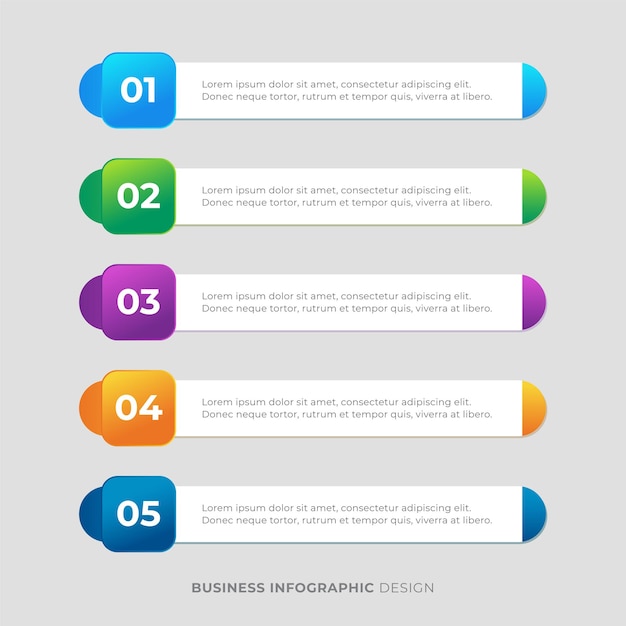 Vector stappen infographic label ontwerpsjabloon set