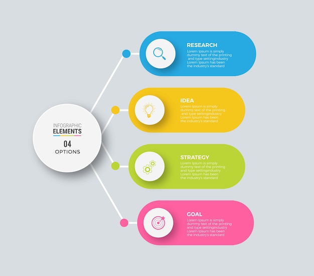 Stappen infographic ontwerp met tijdlijncirkel