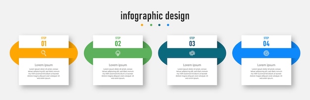 Stappen infographic ontwerpelement