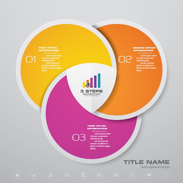 Stappen proces grafiek infographics element.