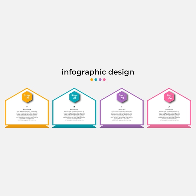 stappen tijdlijn infographic sjabloonontwerp