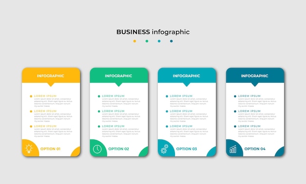 Stappen tijdlijn infographics ontwerpsjabloon