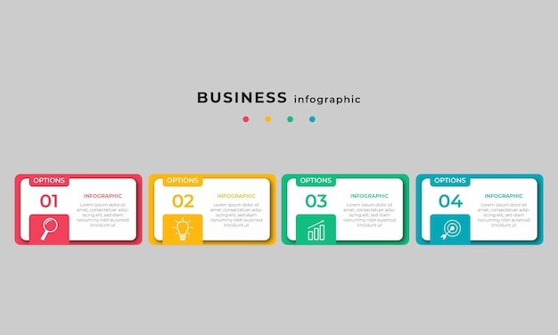 Stappen Tijdlijn Infographics Ontwerpsjabloon