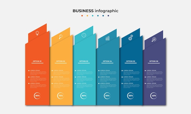 Stappen Tijdlijn Infographics ontwerpsjabloon