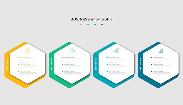 Stappen Tijdlijn Infographics ontwerpsjabloon