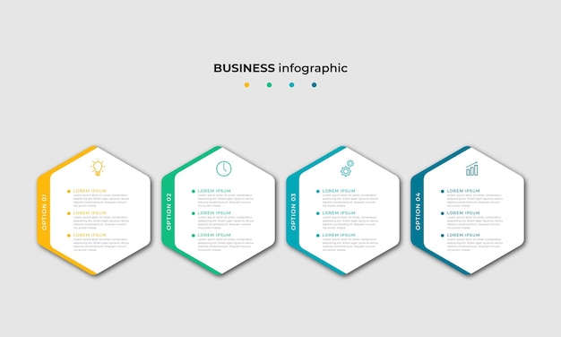 Stappen tijdlijn infographics sjabloonontwerp