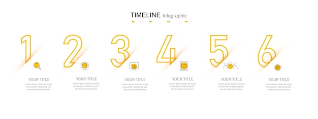 Stappen zakelijke data visualisatie tijdlijn proces infographic sjabloonontwerp