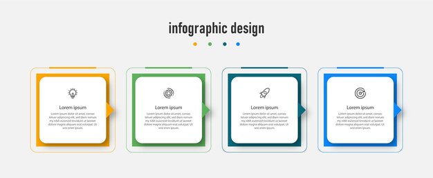 Stappen zakelijke infographic ontwerpsjabloon