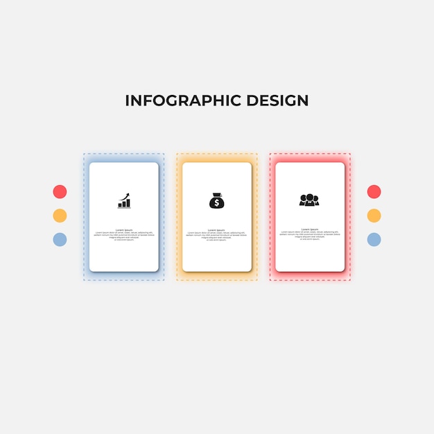 Stappen zakelijke infographic sjabloon