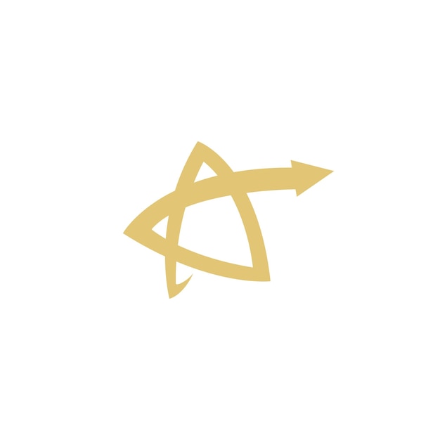 Vettore star arrow line art logo design minimalista