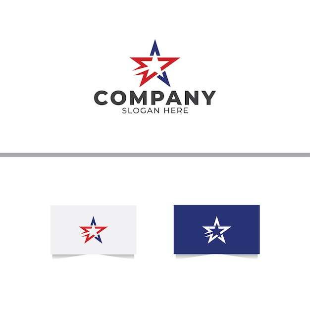 Star Arrow Logo Design Vector Template