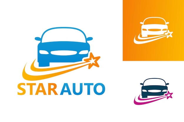 Вектор дизайна шаблона логотипа Star Automotive, эмблема, концепция дизайна, творческий символ, значок