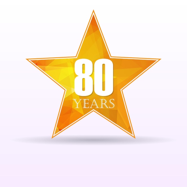 Star background anniversary 80