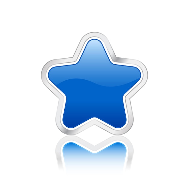 Star button blue