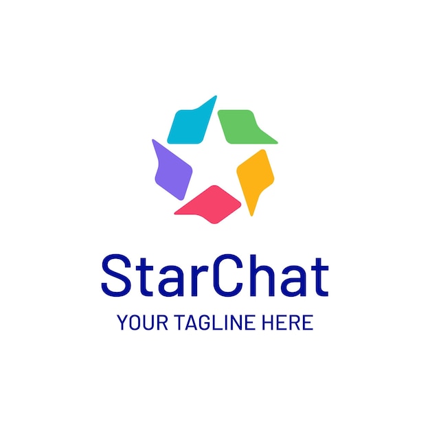 Vector star chat logo