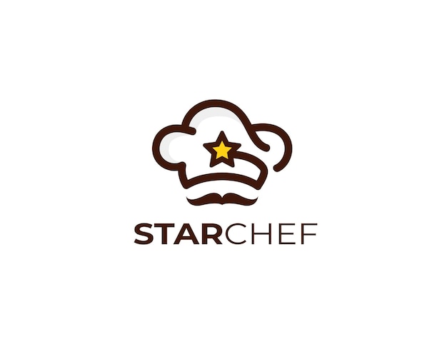 Vector star chef logo with the title'star chef '