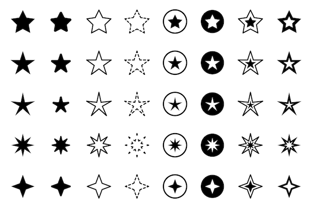 Star collection icon vector design