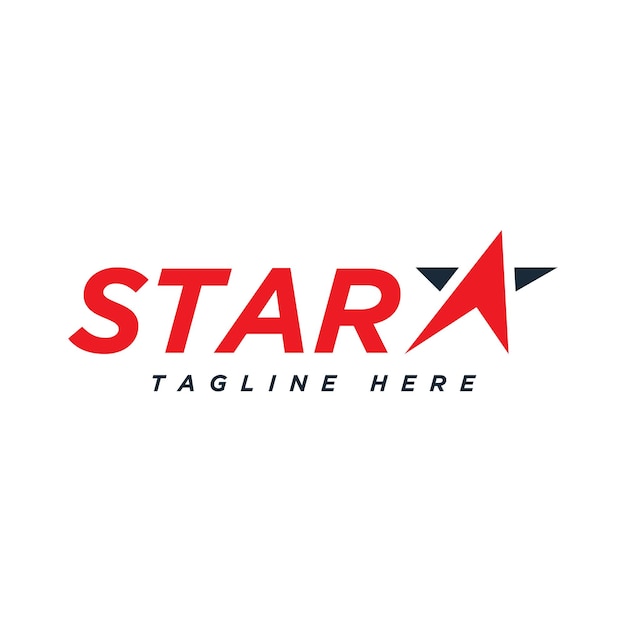 Star creative logo wordmark design modern flat concept