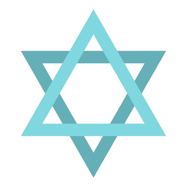 Star of David icon Flat illustration of star of David vector icon for web design