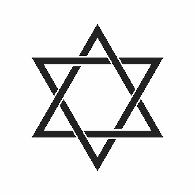 Vector star of david icon illustration flat style