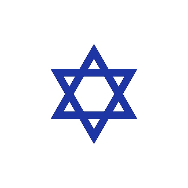 Vector star of david icon the sixpointed symbol of the national flag of the state of israel