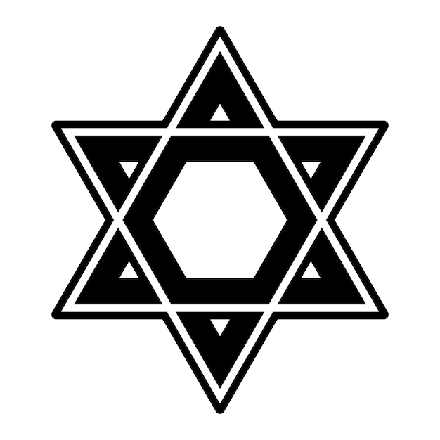 Vector star of david icon symbol of judaism vector illustration