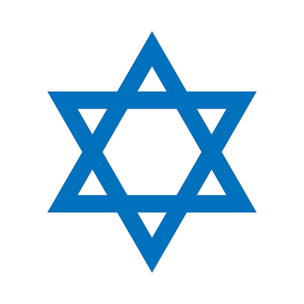 Vector star of davidjewish star of davidsymbol with simple designhanukkah