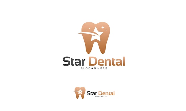 Star Dental logo ontwerpen concept vector, Shine Dental logo sjabloon vector,