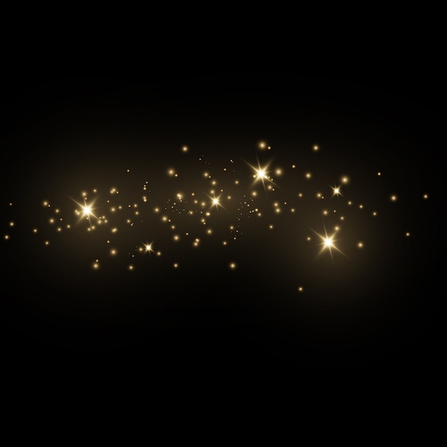 Star dust sparkling particles  .   illustration.