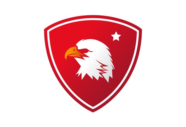 Star eagle with shield logo