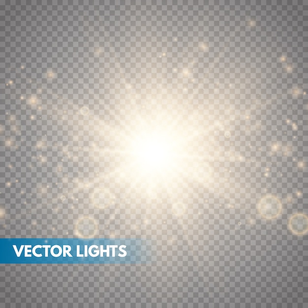 Star explosion vector illustration, glowing sun. Sunshine isolated