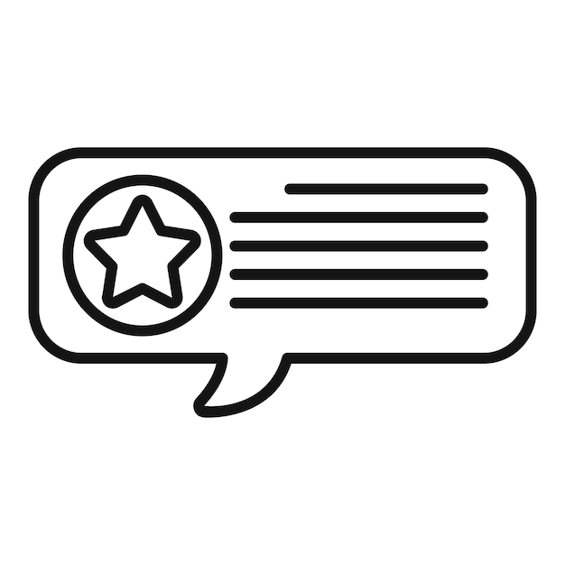 스타 피드백 아이콘 터 일러스트레이션