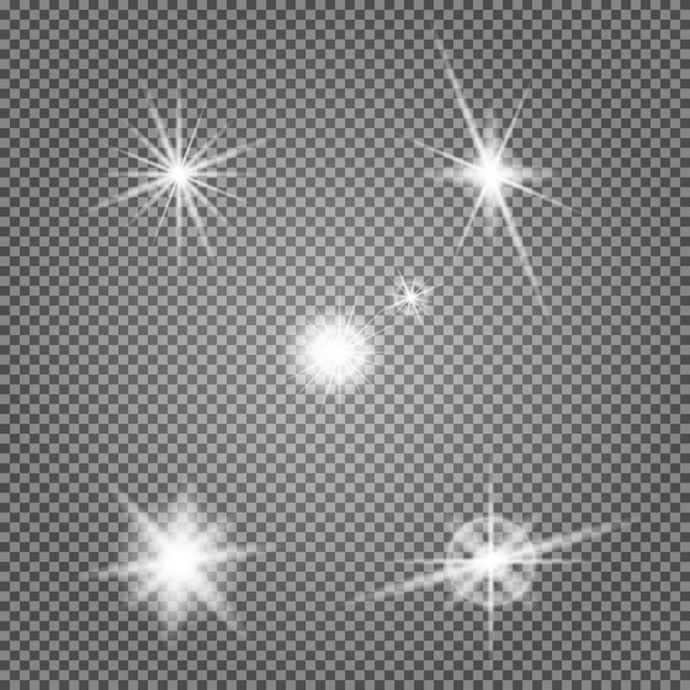 Star flare vector set. lens lichteffect. flash