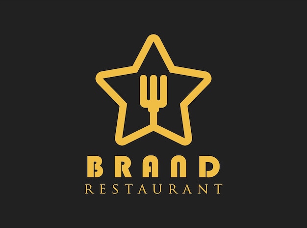 Star food logo design concept