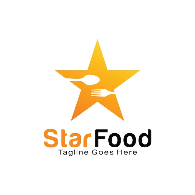 Star Food logo design template