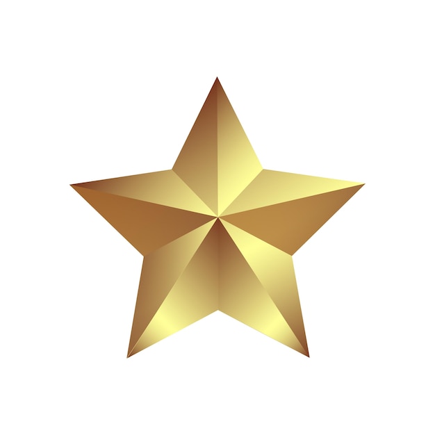 Vector star gold star elegant christmas decoration